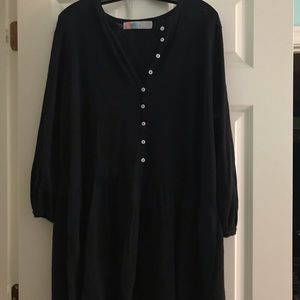 Free People Black Pilgrim Flowy Dress